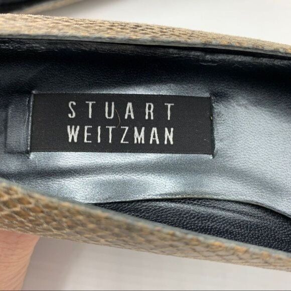 Stuart Weitzman Taupe Natural Diamondback Snakeskin Pumps 8 AAA - Picture 12 of 13